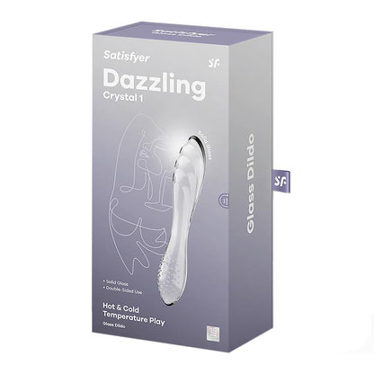 Satisfyer Dazzling Crystal 1 Dildo Hot and Cold Transparente