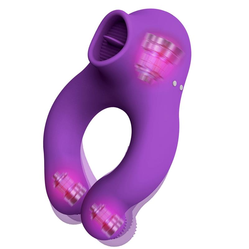 Anillo Vibrador Action con Lengua Estimuladora y Control Remoto