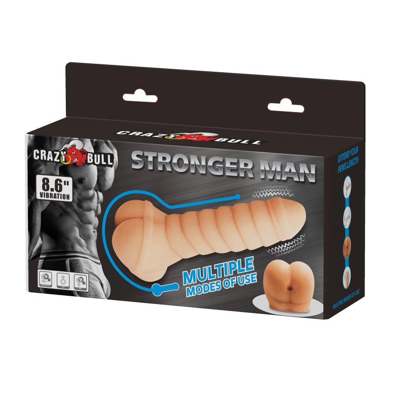 PRETTYLOVE PENIS COVER AND STRONGER MAN STIMULATOR 8.6"