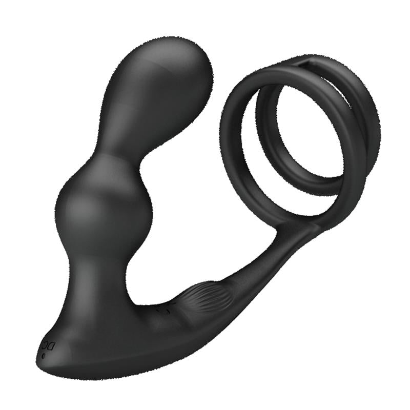 Plug Anal Pretty Love Marshall con Vibración y Anillo para el Pene