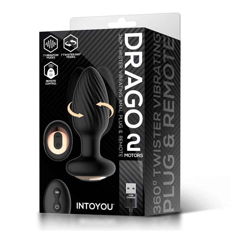 Plug Anal Intoyou Drago 2 con Vibración y Movimiento 360°