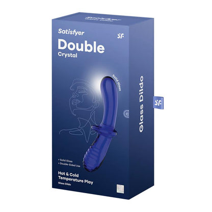 Satisfyer Double Crystal Dildo Hot and Cold Azul