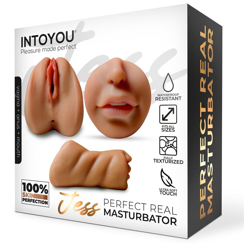 Masturbador Masculino Intoyou con Vagina, Ano y Boca