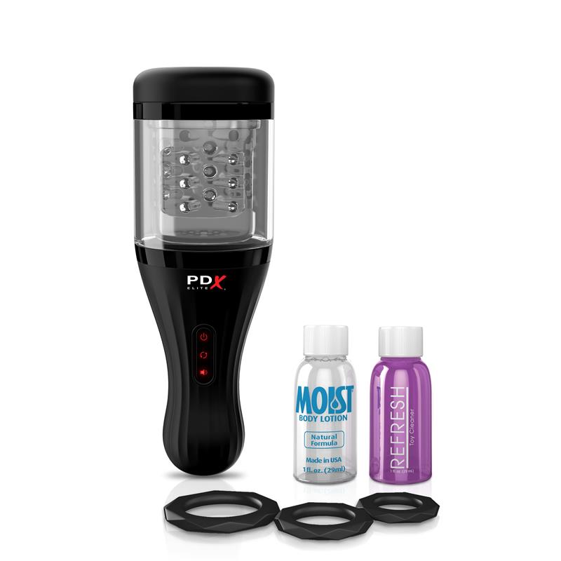 Masturbador Masculino PDX ELITE Talk Dirty Rotobator con Rotación y Voz