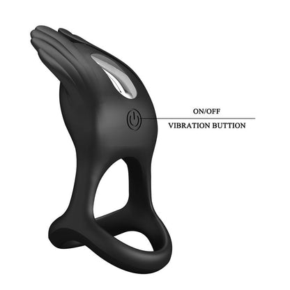 Anillo Vibrador Pretty Love Silas Negro