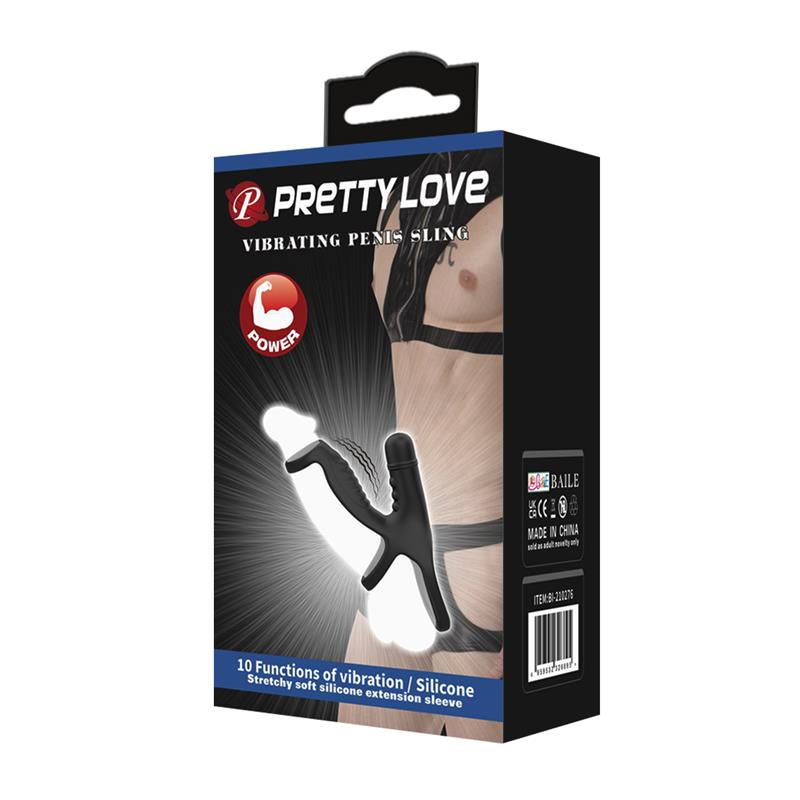 Funda para el Pene Pretty Love Vibrating Penis Sling con Vibración