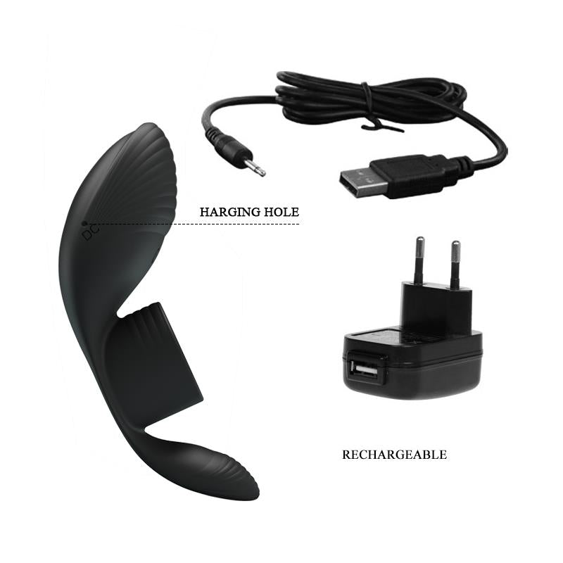 Anillo Vibrador Pretty Love Negro USB