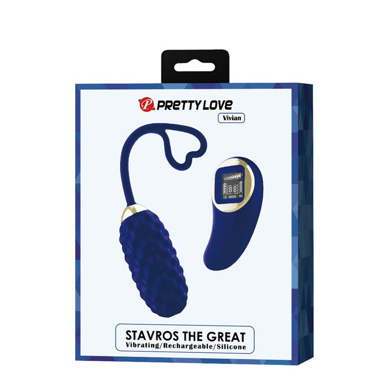 Huevo Vibrador Pretty Love Vivian con Control y Pantalla Digital Azul