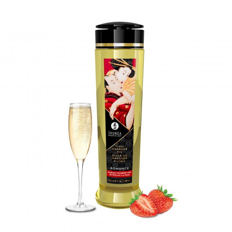 Aceite para Masaje Shunga Oil Romance Aroma a Fresa con Champagne