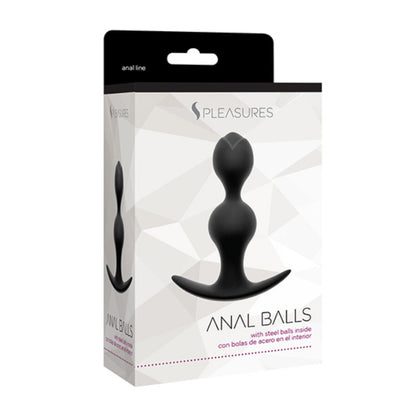 Plug Anal S Pleasures Anal Balls Black 10.2 cm