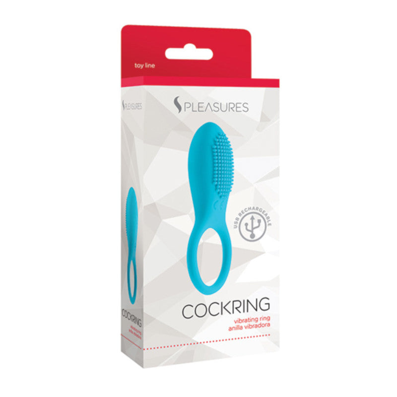 Anillo Vibrador S Pleasures Cockring Blue