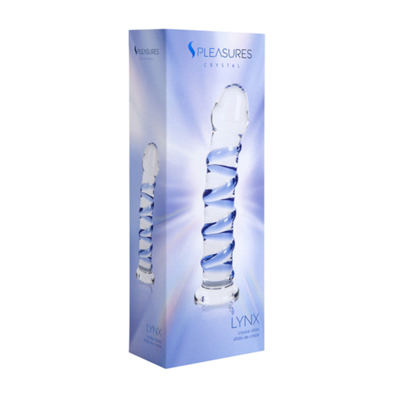 Dildo S Pleasures CRYSTAL LYNX 16,5 cm Transparente y Azul