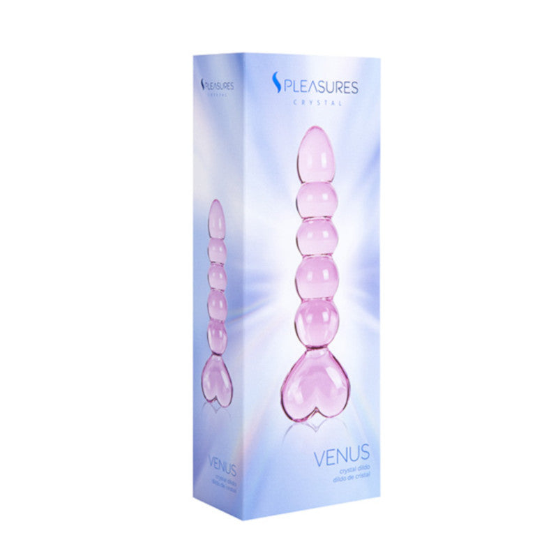 Dildo S Pleasures Venus Vidrio Rosa 12.5 cm