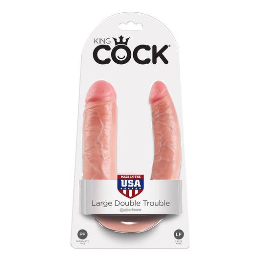 Dildo KING COCK Doble Penetración 17,80 cm
