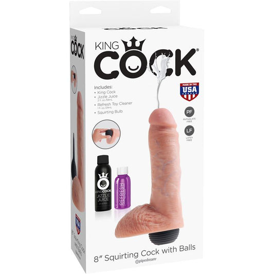 Dildo King Cock Realista Eyaculador 8"