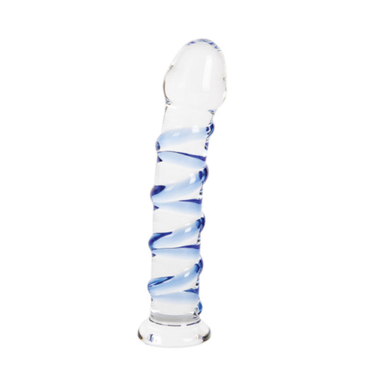 Dildo S Pleasures CRYSTAL LYNX 16,5 cm Transparente y Azul