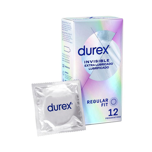 Durex Invisible Extra Lubricación 12 preservativos