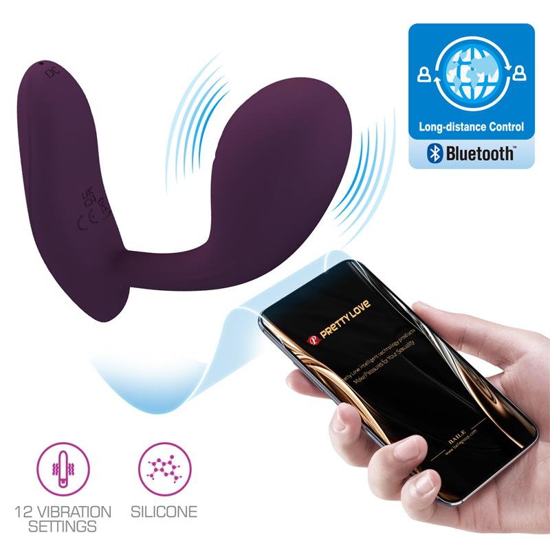 Estimulador de Clítoris Doble Estimulación Pretty Love Baird Púrpura con Control por App