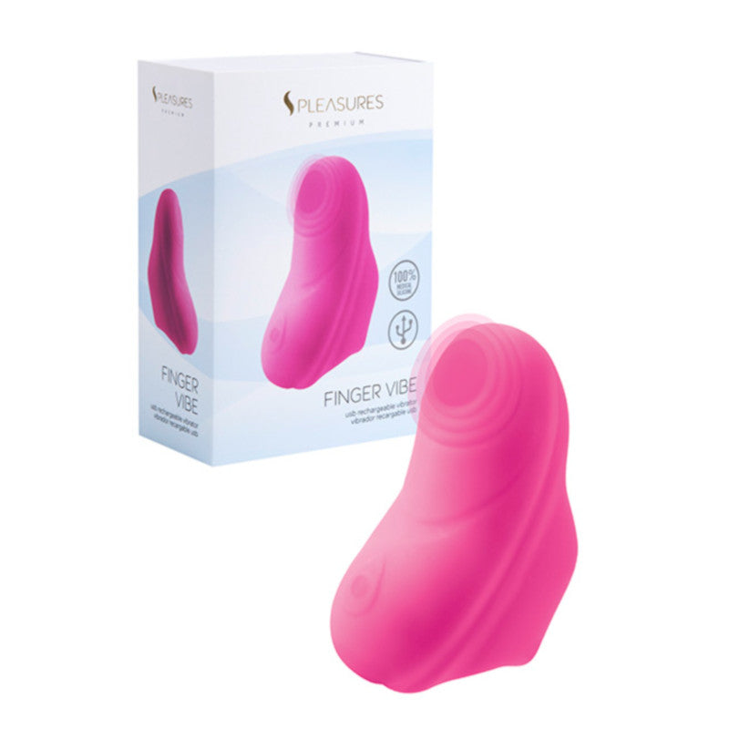 Estimulador de Clítoris S Pleasures Finger Vibe Rosa con Vibración