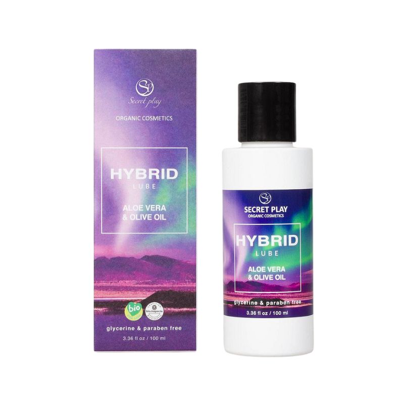 Lubricante Íntimo Orgánico Secret Play Hybrid Lube con Aloe Vera & Olive Oil a Base de Agua 100 ml