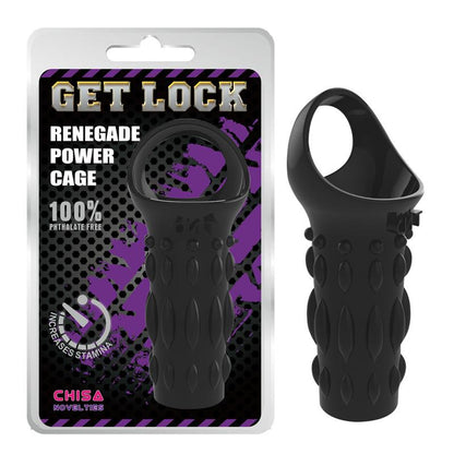 Funda para el Pene Chisa Get Lock Texturizado Negro 11.5 cm