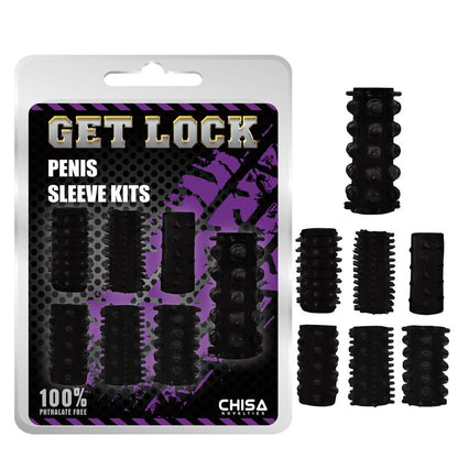 Kit de Fundas para el Pene Chisa Get Lock Color Negro Libre de Ftalatos
