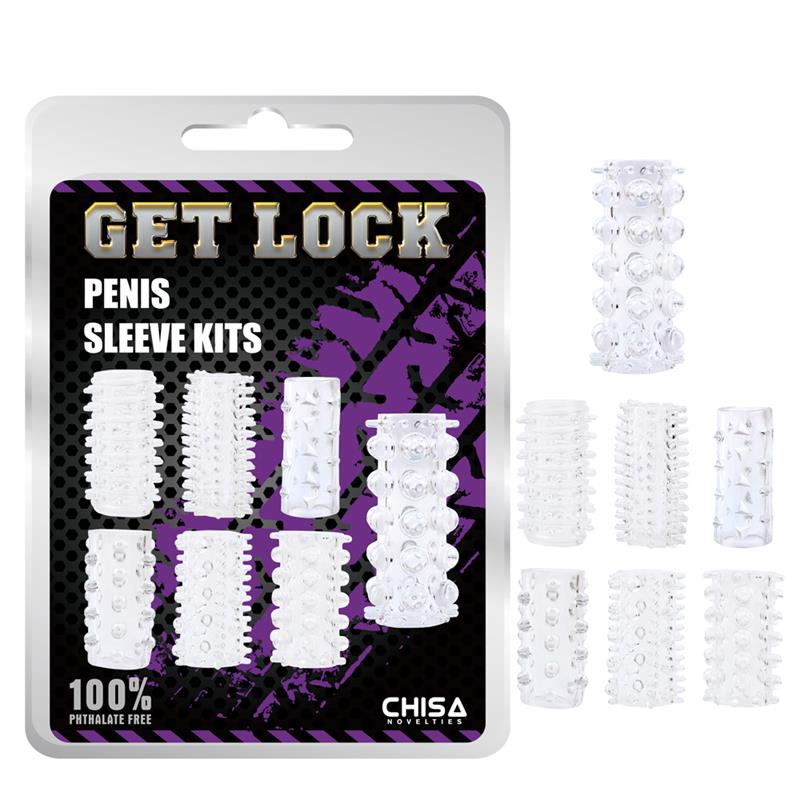 Kit de Fundas para el Pene Chisa Get Lock Transparente Libre de Ftalatos
