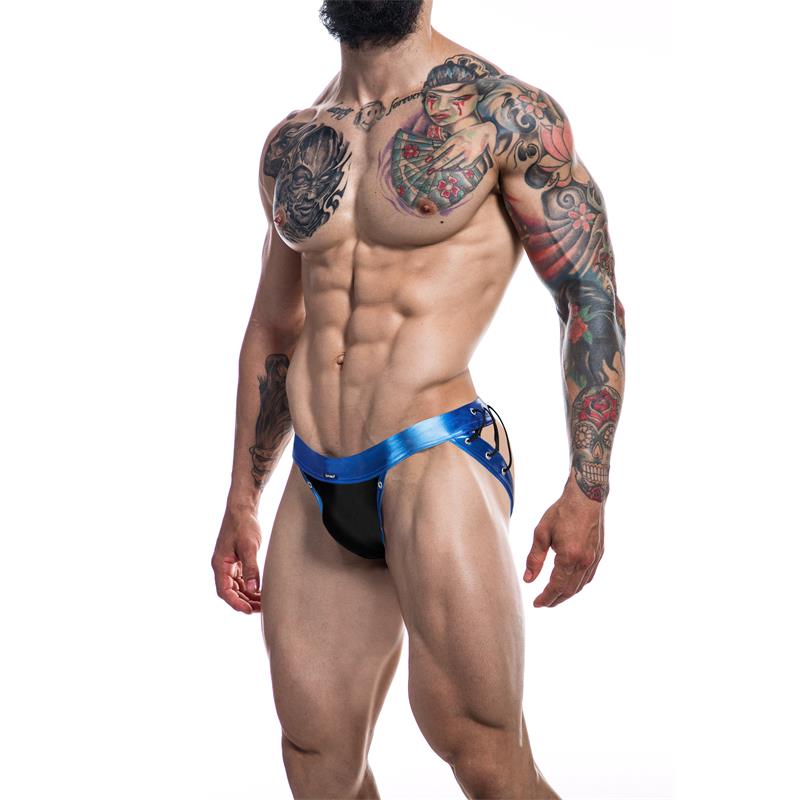 Lencería Sexy CUT4MEN Suspensorio Desire Leatherette Color Azul