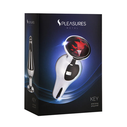 Plug Anal S Pleasures KEY Plateado 8.5 cm