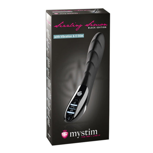 Vibrador Mystim Sizzling Simon E-Stim con Estimulación Eléctrica Black Edition