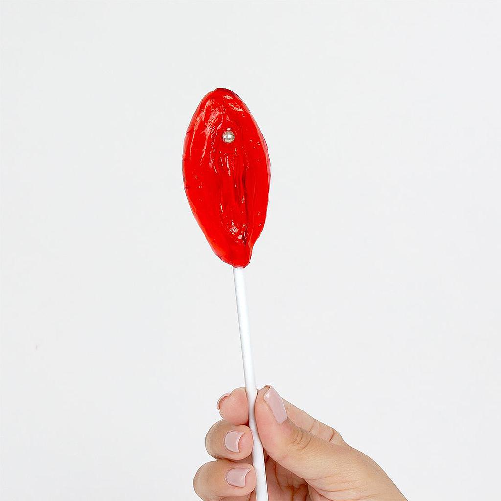 Piruleta Vulva Gominola Secret Play Sabor a Fresa 2 unds