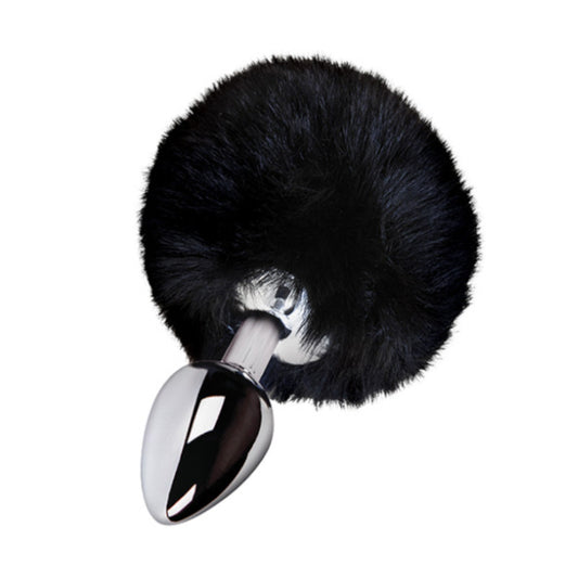 Plug Anal S Pleasures LUA con Colita de Conejo 6 cm Negro