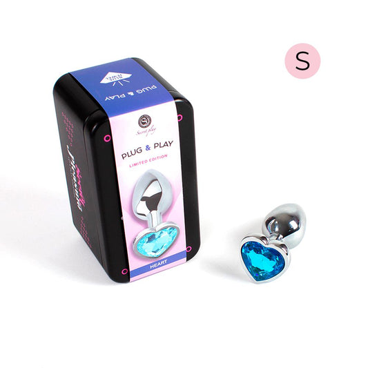 Plug Anal Secret Play Heart Talla S Azul 7 cm
