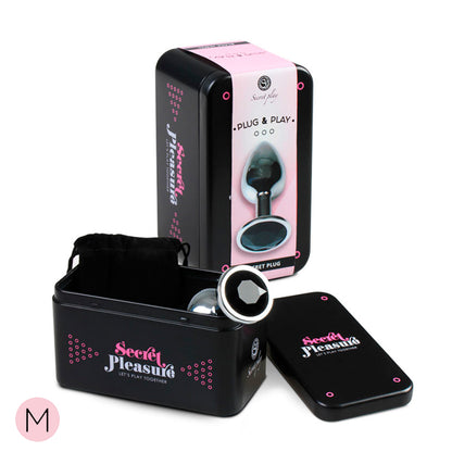 Plug Anal Secret Play Talla M Negro 8.2 cm