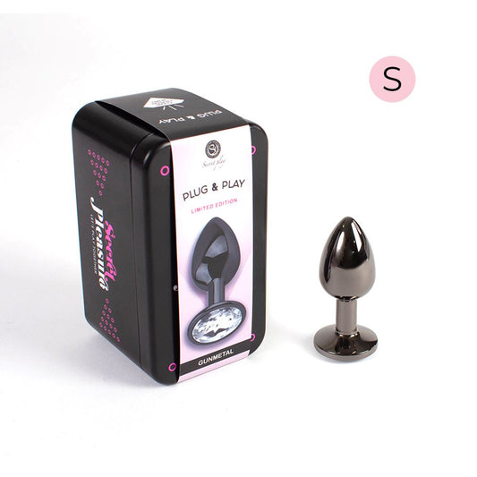 Plug Anal Secret Play Talla S Gunmetal 7 cm