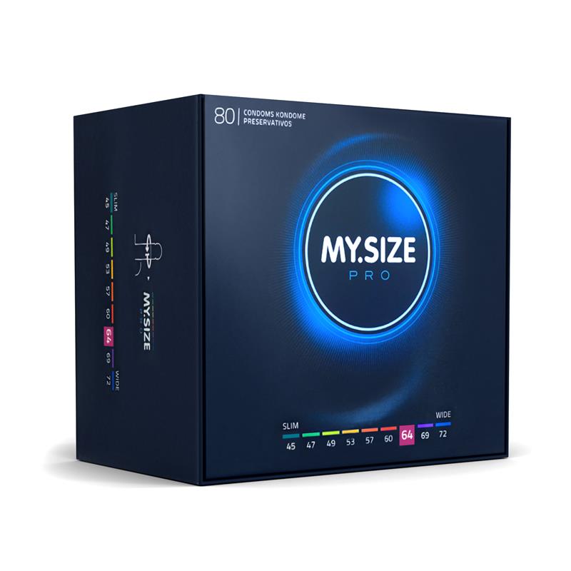 Preservativos Extrafinos MY SIZE PRO Talla 64 caja de 80 uds
