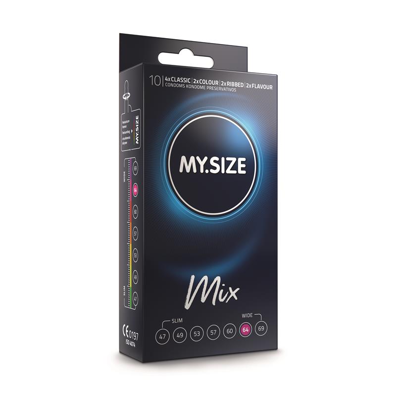 Preservativos MY SIZE MIX Talla 64 caja de 10 uds