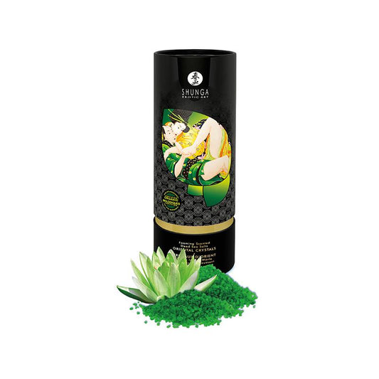 Sales de Baño Shunga Aroma a Flor de Loto Color Verde
