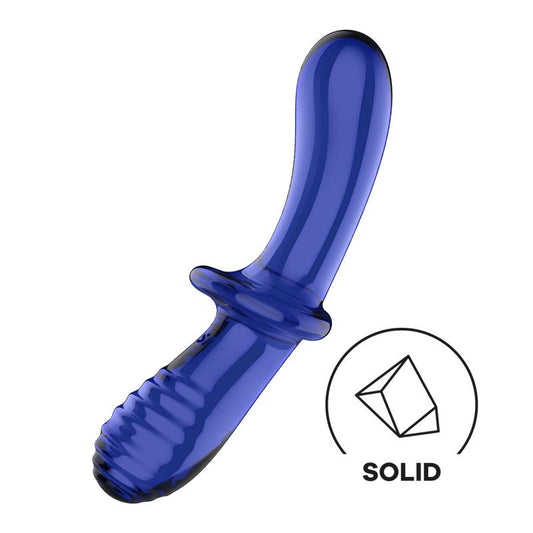 Satisfyer Double Crystal Dildo Hot and Cold Azul