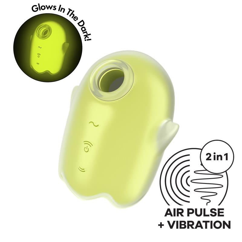 Satisfyer Glowing Ghost Succionador de Clítoris+Brilla en la Oscuridad color amarillo
