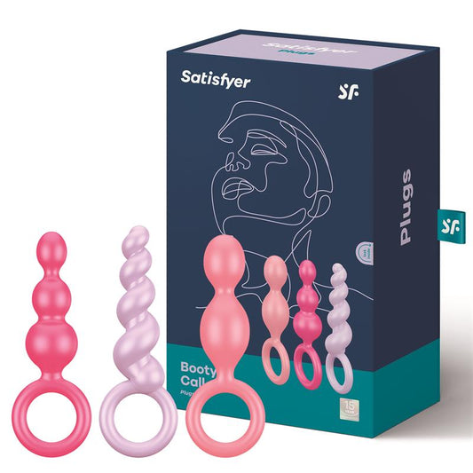 Satisfyer Pack de 3 Plugs Anales de Silicona Tri Color