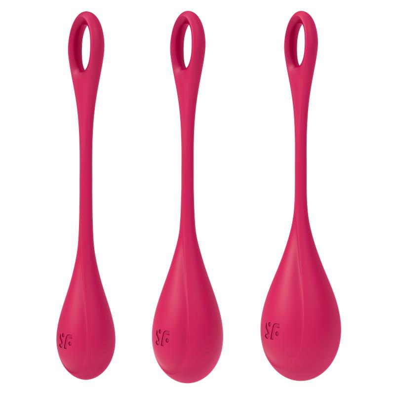 Satisfyer Yoni Power 1 Bolas Chinas Set de 3 Rojo