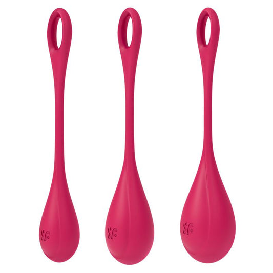 Satisfyer Yoni Power 1 Bolas Chinas Set de 3 Rojo