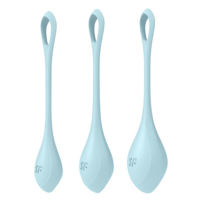 Satisfyer Yoni Power 2 Bolas Chinas Set de 3 Azul Claro