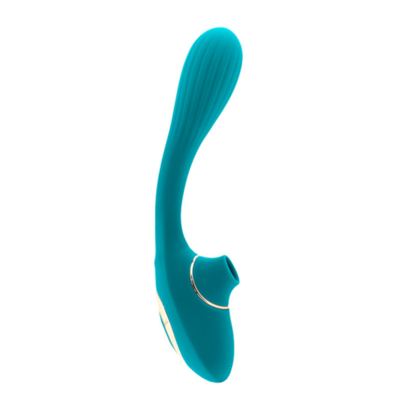 Succionador y Vibrador de Doble Estimulación S Pleasures Dual Suction Color Azul