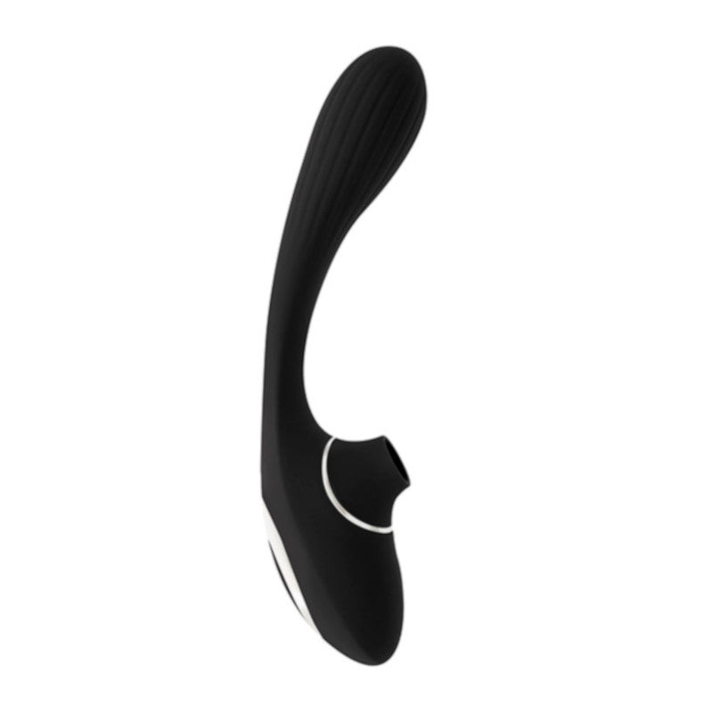 Succionador y Vibrador de Doble Estimulación S Pleasures Dual Suction Negro