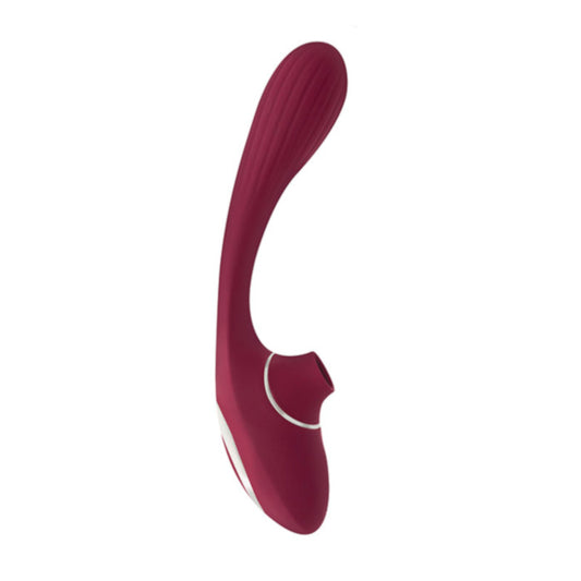 Succionador y Vibrador de Doble Estimulación S Pleasures Dual Suction Vinotinto