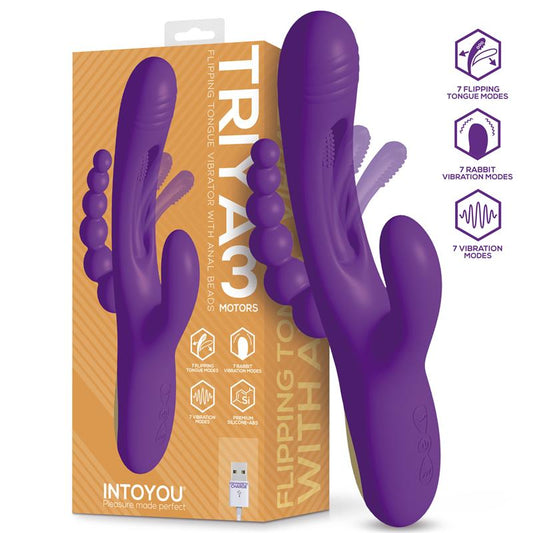 Vibrador para Punto G y Clítoris INTOYOU con Lengua y Cadena Anal