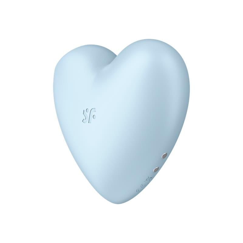 SATISFYER CUTIE HEART CLITORIS SUCKER AND BLUE VIBRATION