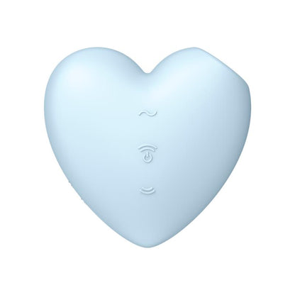 SATISFYER CUTIE HEART CLITORIS SUCKER AND BLUE VIBRATION